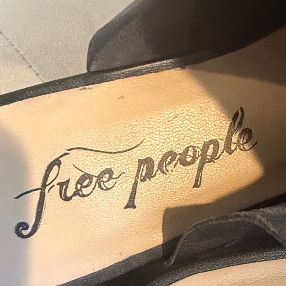 Free People Black Leather Mules - Picture 2 of 10